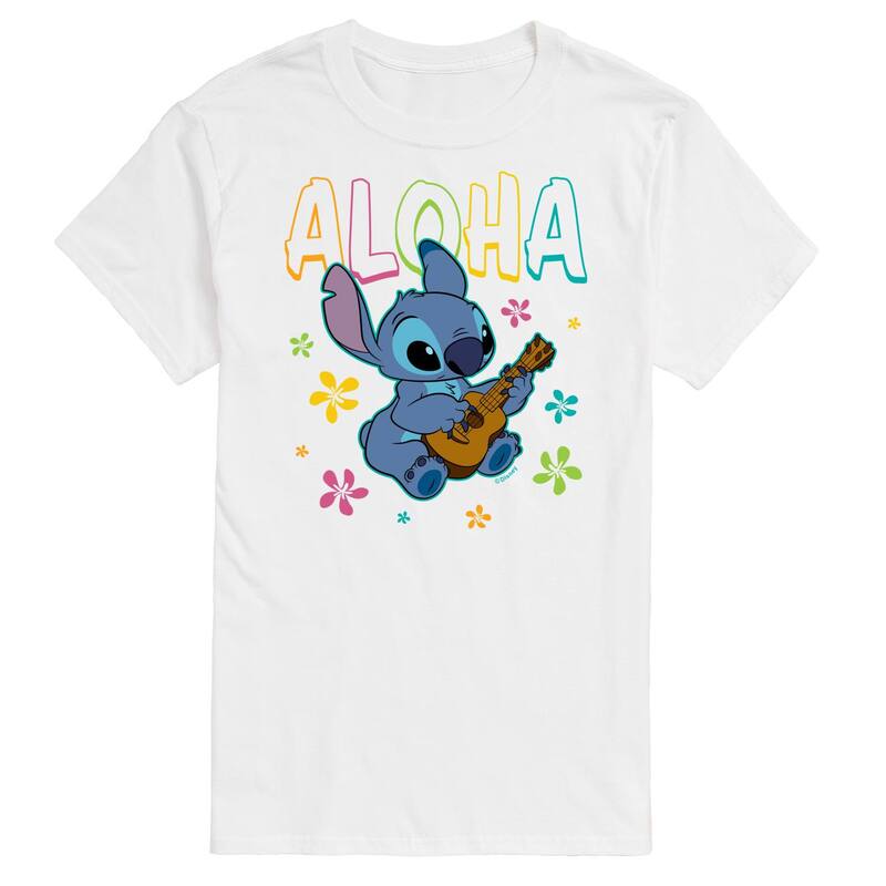 ディズニー レディース トップス Tシャツ トール グラフィック Disney's Lilo and Stitch Big & Tall Aloha Stitch Graphic Tee White ホワイト