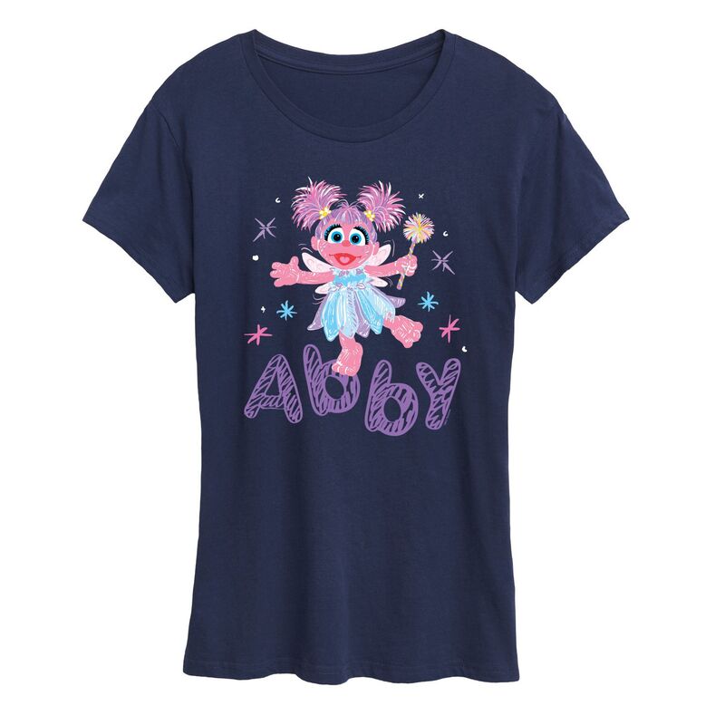 アニメキャラクター レディース トップス Tシャツ グラフィック Licensed Character Women'sesame Street Abby Cadabby Graphic Tee Navy ネイビー