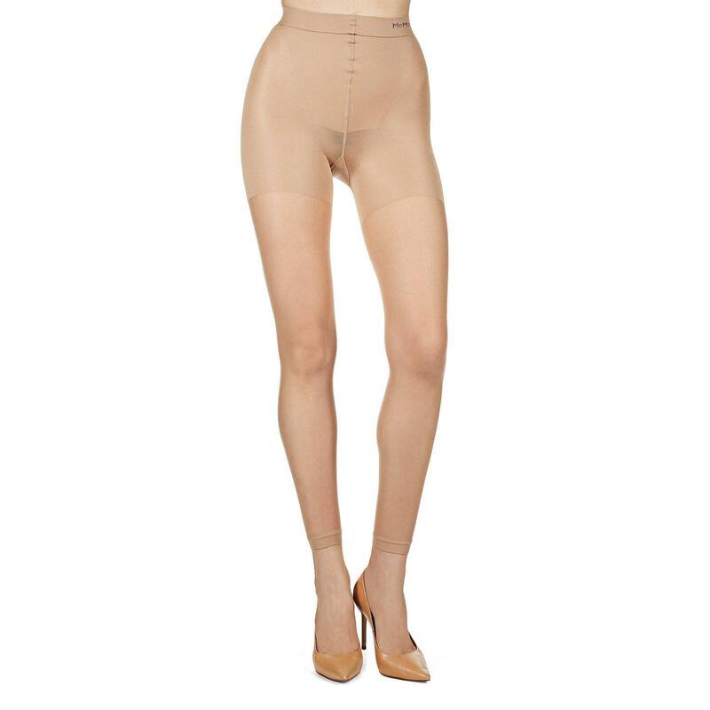 メモイ レディース アンダーお召しもの ソックス シアー MeMoi BodySmootHersuper Shaper Footlessheers Honey