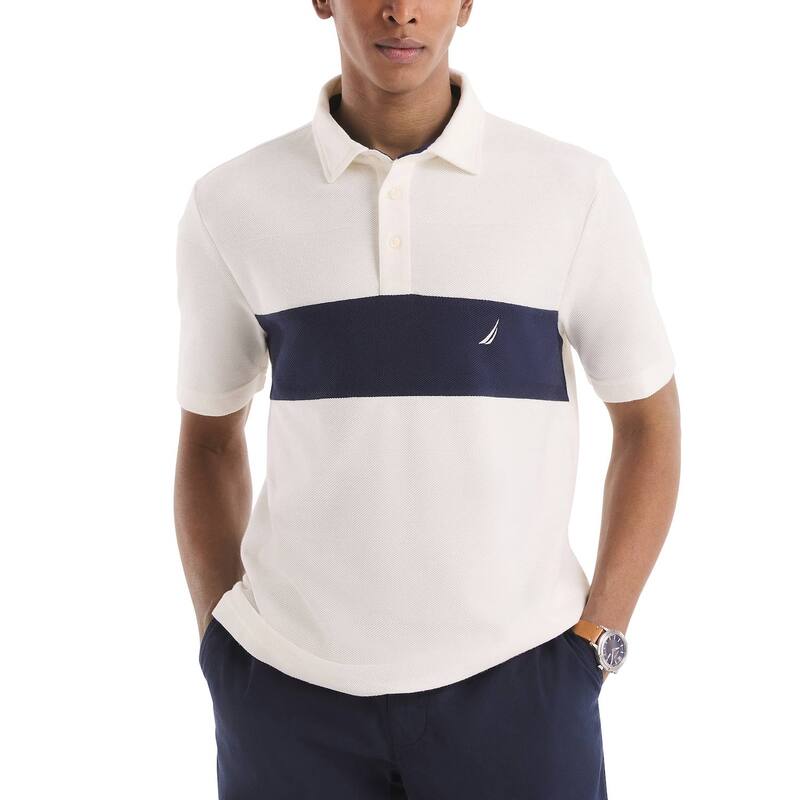 ナウティカ レディース トップス Tシャツ ポロシャツ Men's Nautica Herringbone Classic Fit Polo White ホワイト