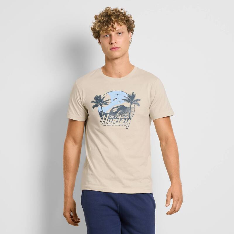 ハーレー レディース トップス Tシャツ グラフィック Men's Hurley Sun Lined Graphic Tee Bone
