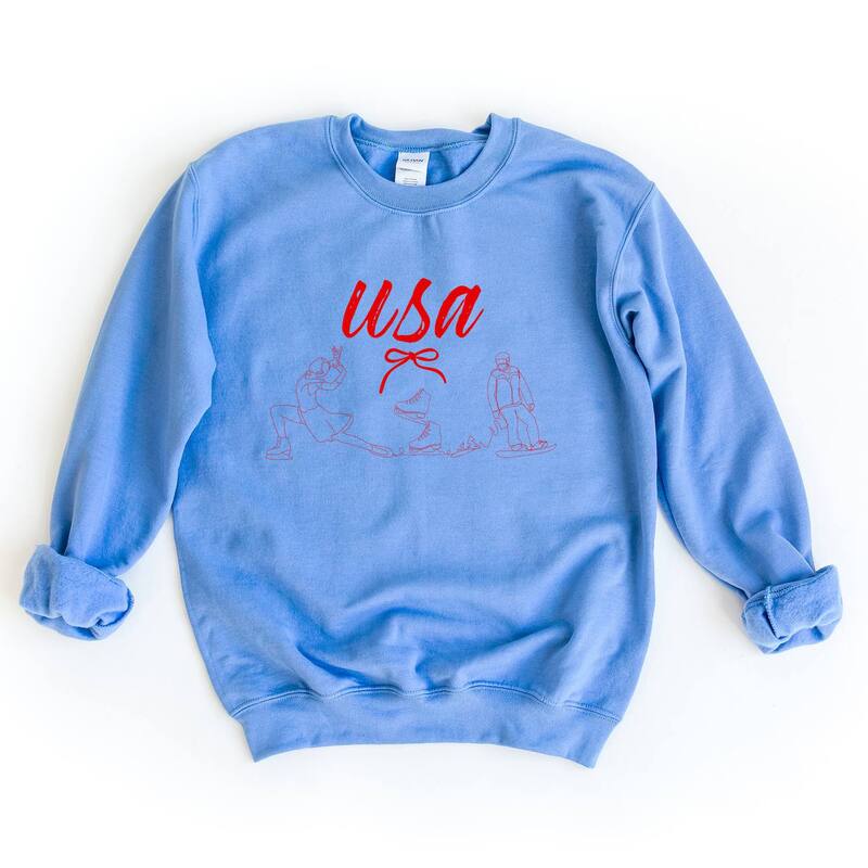 Simply Sage Market レディース トップス Tシャツ スウェット グラフィック Simply Sage Market USA Winter Sports One Line - Women's Graphic Sweatshirt Carolina