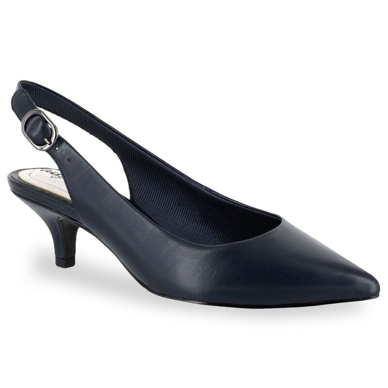 イージーストリート レディース シューズ パンプス ヒール Easy Street Faye Women'slingback Heels Navy ネイビー|ReVida 店