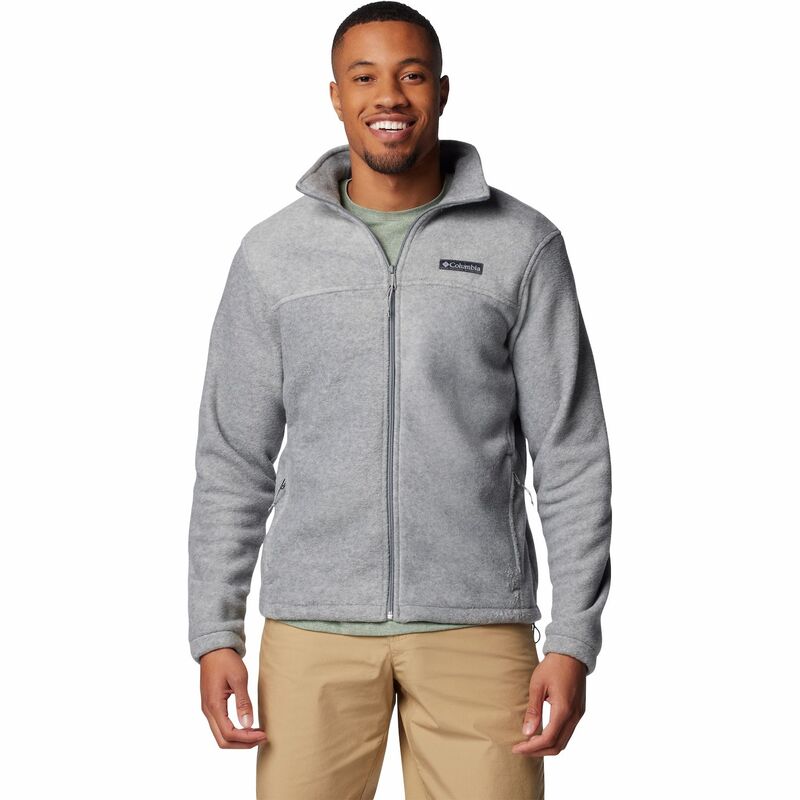 コロンビア メンズ アウター ジャケット・ブルゾン Tシャツ フリース Men's Columbia Steens Mountain Full-Zip Fleece Jacket Light Gray Heather グレー
