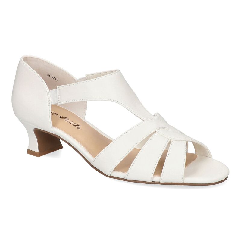 イージーストリート レディース シューズ サンダル Easy Street Essie Women's Dressandals White ホワイト