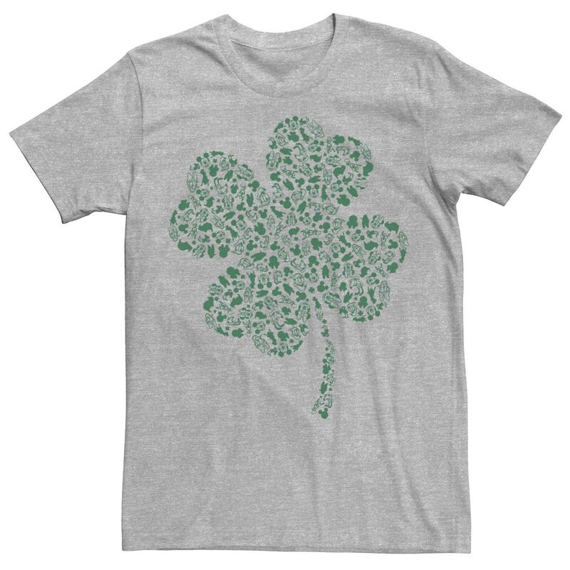 ディズニー レディース トップス Tシャツ Disney's Mickey And Friendst. Patrick's Day Icon Fill Men's Tee Athletic Heather ヘザー