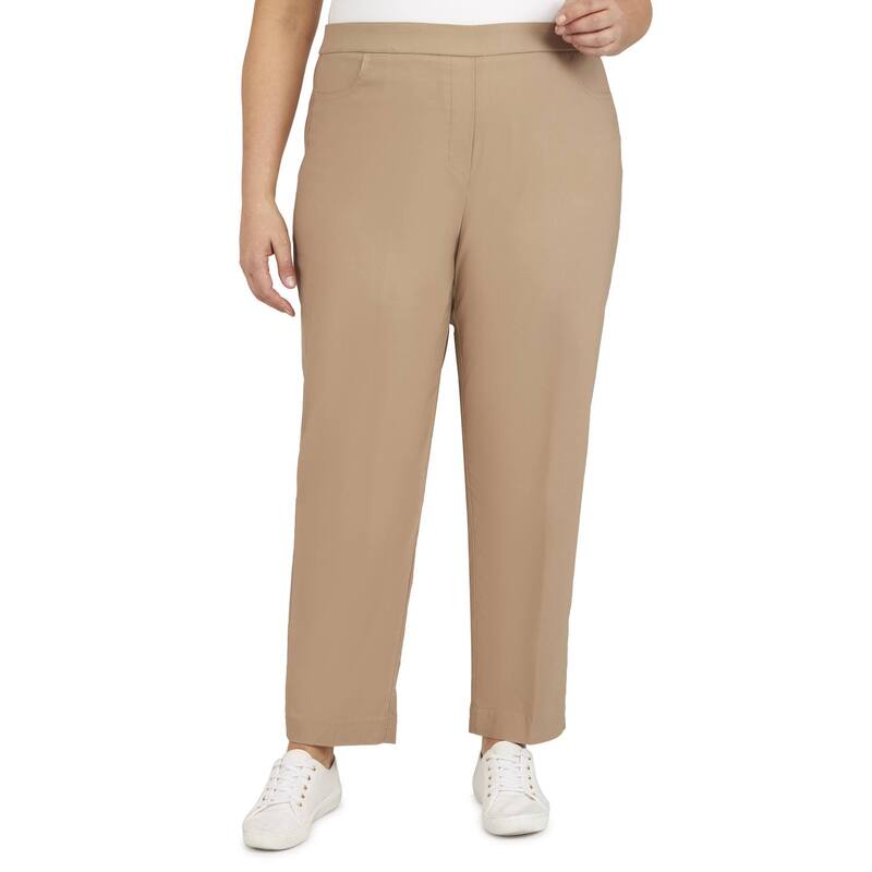 アルフレッド ダナー レディース ボトムス 心地好いズボン下 つけ加える大きさ アンクル Plusize Short Alfredunner Allure Pull On Ankle Pants Beige Khaki カーキ