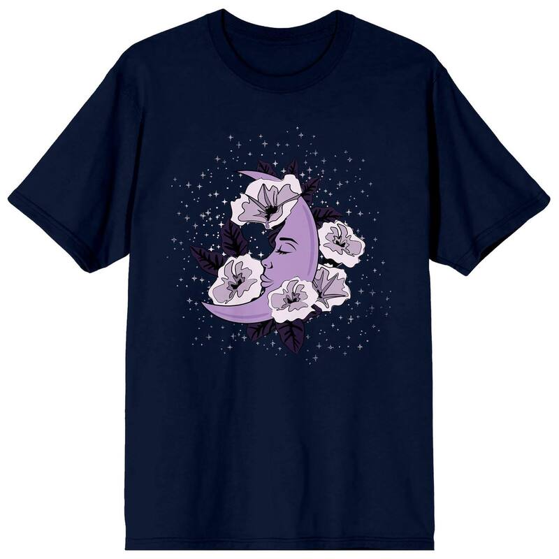 アニメキャラクター レディース トップス Tシャツ Licensed Character Men's Celestial Tropics Purple Tee Blue ブルー