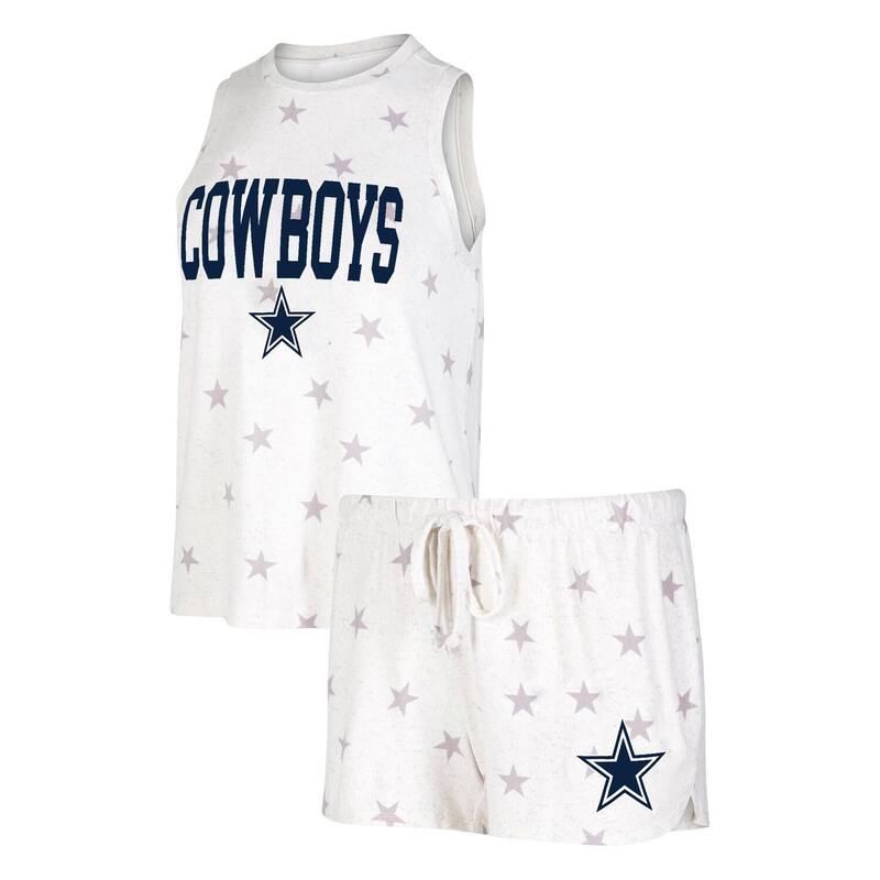 アンブランデッド レディース アンダーウェア ナイトウェア ショートパンツ Unbranded Women's Conceptsport Cream Dallas Cowboys Agenda Tank Top & Shortset Cow Beige ベージュ