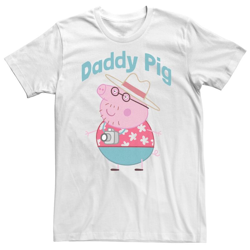 アニメキャラクター レディース トップス Tシャツ トール Licensed Character Big & Tall Peppa Pig Daddy Pig Tee White ホワイト 7,489円