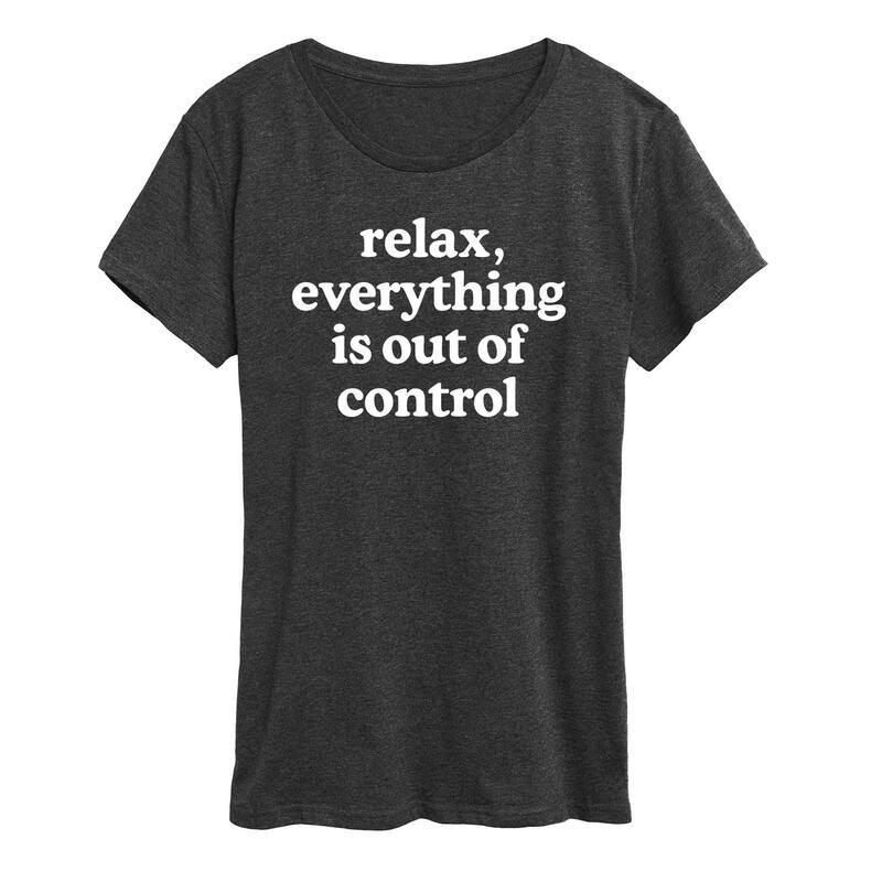 アニメキャラクター レディース トップス Tシャツ グラフィック Licensed Character Women's Relax Out Of Control Graphic Tee Gray グレー