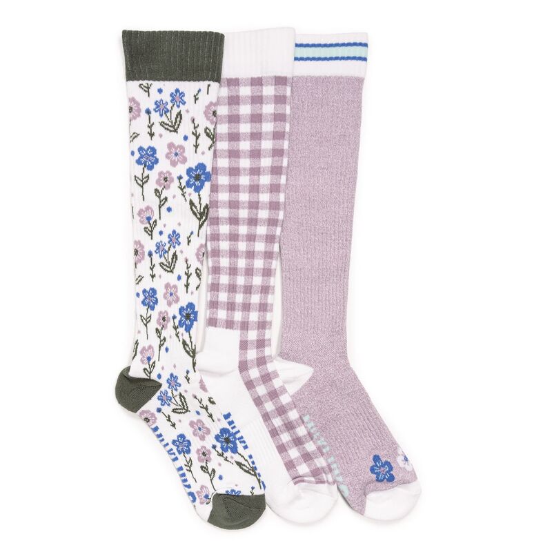 ムクルクス レディース アンダーお召しもの ソックス Women\u0027s MUK LUKS 3-Pack Compression Knee-High Socks Pink サクラ色