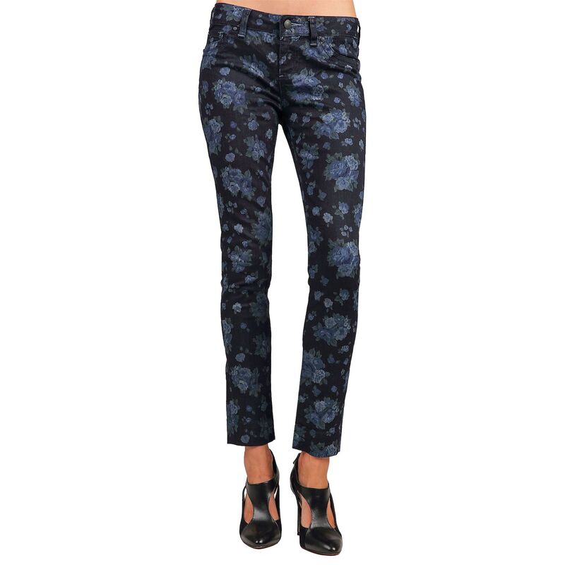 ポエティック ジャスティス レディース ボトムス デニムパンツ スリムフィット ヴィンテージ プリント ジーンズ Poetic Justice Women'slim Fit Vintage Rose Print Skinny Cigarette Premium Jeans Rose Print