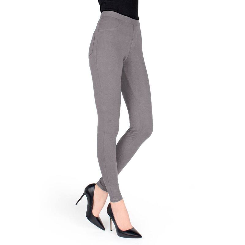 メモイ レディース ボトムス 心地好いズボン下 綿織物 レギンス MeMoi Pants-style Cotton Blend Leggings Ash 木灰
