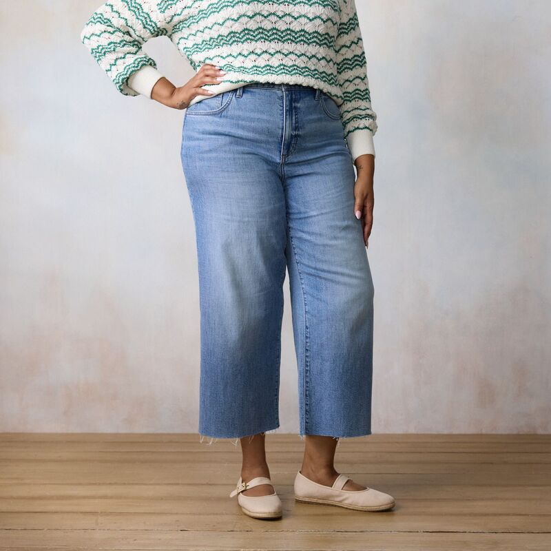 LC Lauren Conrad レディース ボトムス デニムパンツ ワイドレッグ プラスサイズ アンクル ジーンズ Plusize LC Lauren Conrad Super High Rise Wide Leg Ankle Jeans Medium Blue Wash ブルー 9,571円