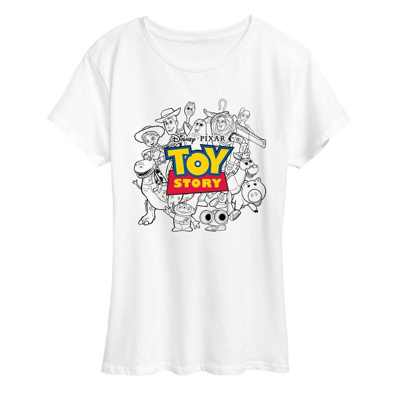 ディズニー ピクサー レディース トップス Tシャツ グラフィック Women's Disney / Pixar's Toy Story Group Collage Graphic Tee White ホワイト