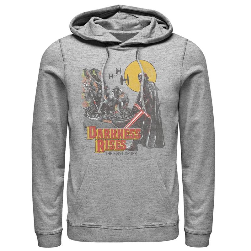 アニメキャラクター レディース トップス Tシャツ パーカー グラフィック Licensed Character Men'star Wars The Rise of Skywalker Darkness Rises Graphic Hoodie Athletic Heather ヘザー