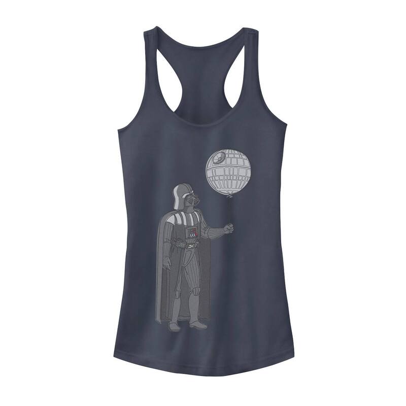 アニメキャラクター レディース トップス Tシャツ Licensed Character Juniors' Star Wars Darth Vader Death Star Balloon Tank Top Indigo インディゴ