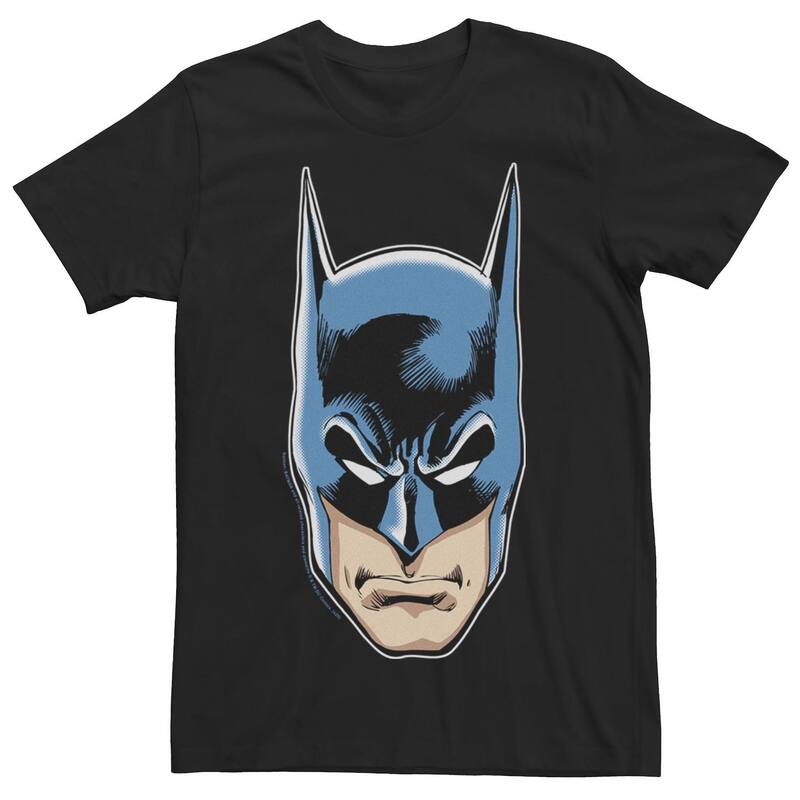 アニメキャラクター レディース トップス Tシャツ Licensed Character Men's DComics Batman Retro Mask Tee Black ブラック