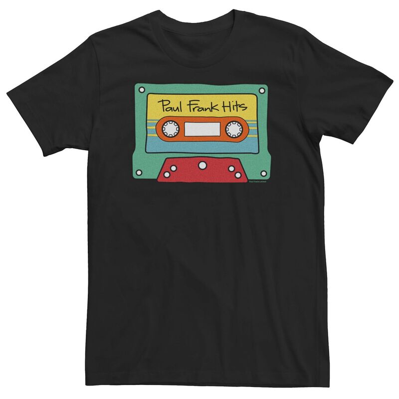 アニメキャラクター レディース トップス Tシャツ トール Licensed Character Big & Tall Paul Frank Hits Tape Tee Black ブラック