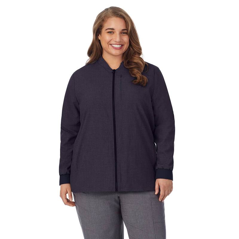 クドルドッズ レディース トップス プルオーバー つけ加える大きさ 上衣 Plusize Cuddl Dudscrubs 5-Pocket Lined Jacket Black 黒いこと