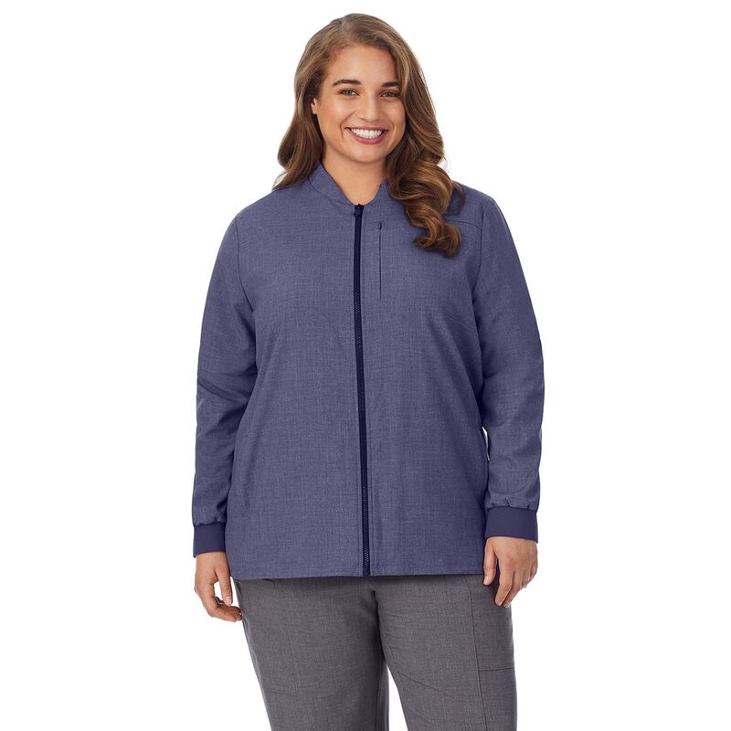 クドルドッズ レディース トップス プルオーバー つけ加える大きさ 上衣 Plusize Cuddl Dudscrubs 5-Pocket Lined Jacket Navy Heather ギョリュウモドキ