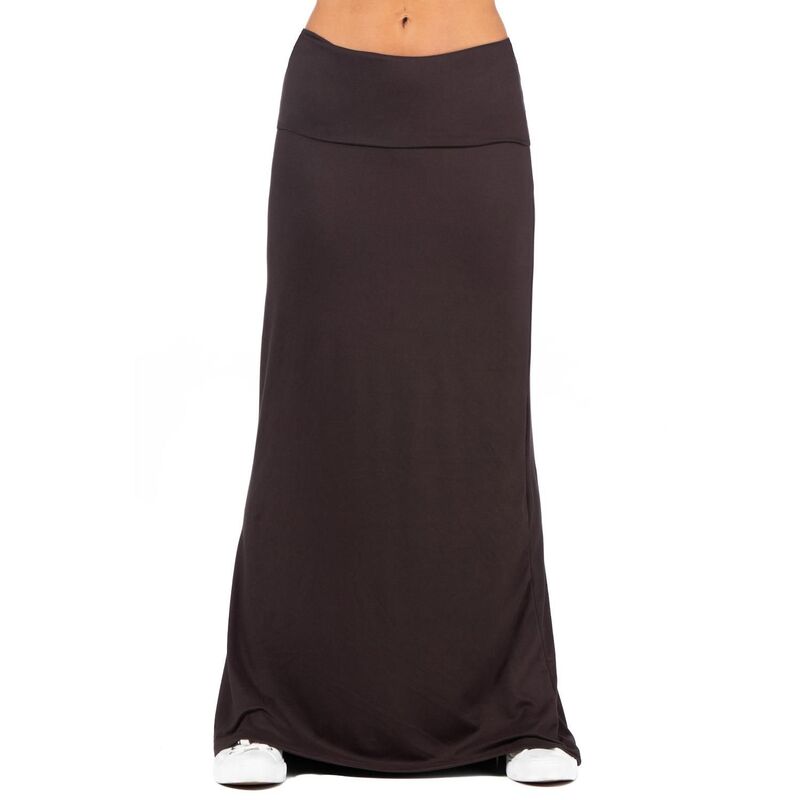 24 セブンコンフォート レディース ボトムスカート マキシ Women's 24Seven Comfort Apparel Foldover Maxi Skirt Brown ブラウン 7,685円