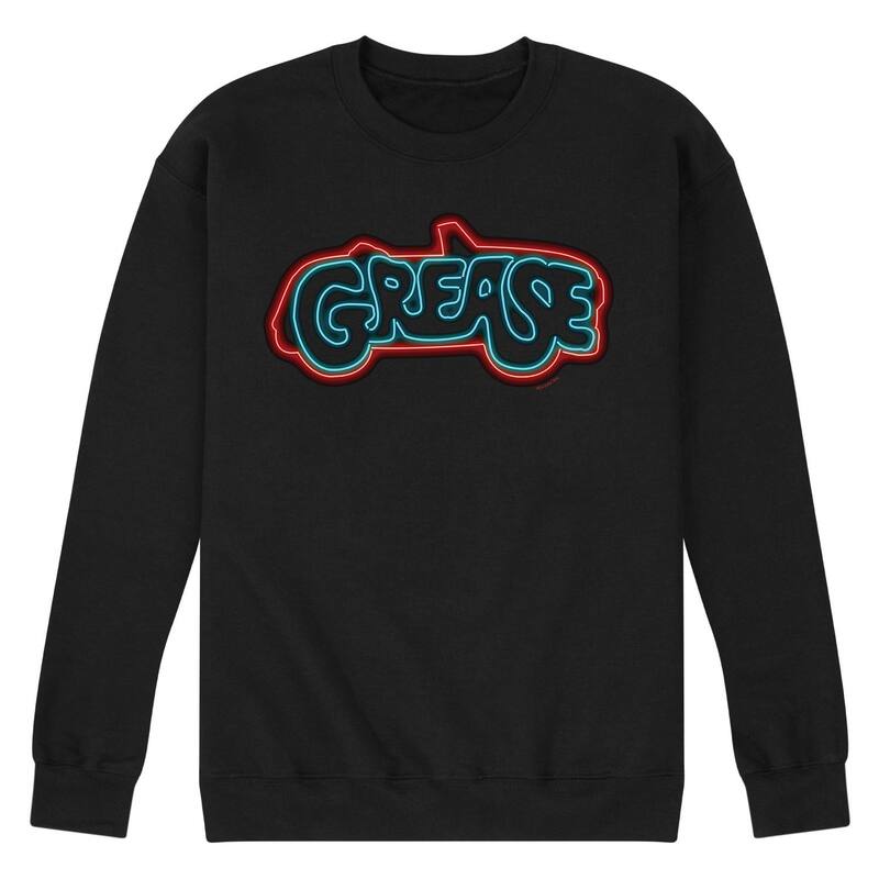 アニメ文字記号 レディース トップス プルオーバー 流汗 ロゴタイプ Licensed Character Men\u0027s Grease Neon Logo Sweatshirt Black 黒いこと