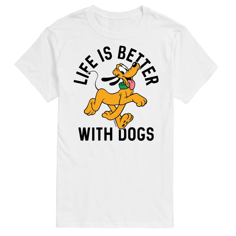 ディズニー レディース トップス Tシャツ トール Big & Tall Disney Better With Dogs Tee White ホワイト