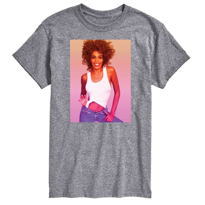 アニメキャラクター レディース トップス Tシャツ トール Licensed Character Big & Tall Whitney Houston Photo Tee Athletic Heather ヘザー