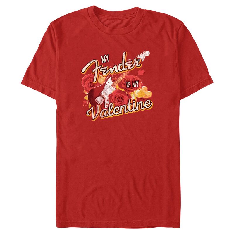 アニメキャラクター レディース トップス Tシャツ グラフィック Licensed Character Men's Fender My Fender Is My Valentine Graphic Tee Red レッド