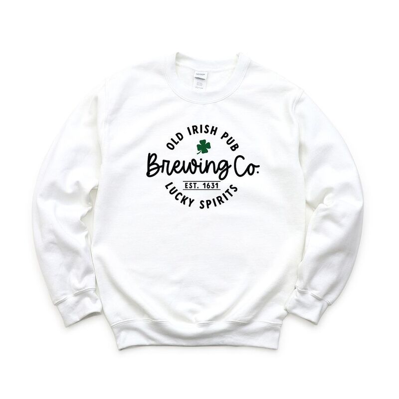 Simply Sage Market レディース トップス プルオーバー 汗水 Simply Sage Market Old Irish Brewing Co. Sweatshirt White 白いこと
