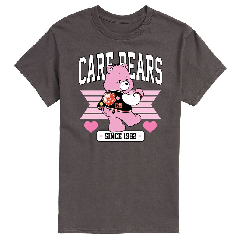 アニメキャラクター レディース トップス Tシャツ グラフィック Licensed Character Men's Care Bearsince 1982 Graphic Tee Charcoal チャコール