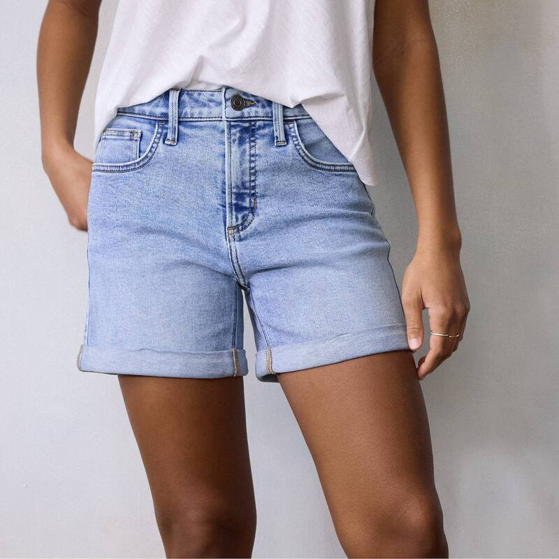 LC Lauren Conrad レディース ボトムス ハーフパンツ・ショーツ ショートパンツ Women's LC Lauren Conrad High Rise 5-Inch Rolled Cuff Shortsuperlight Wash｜ReVida 店
