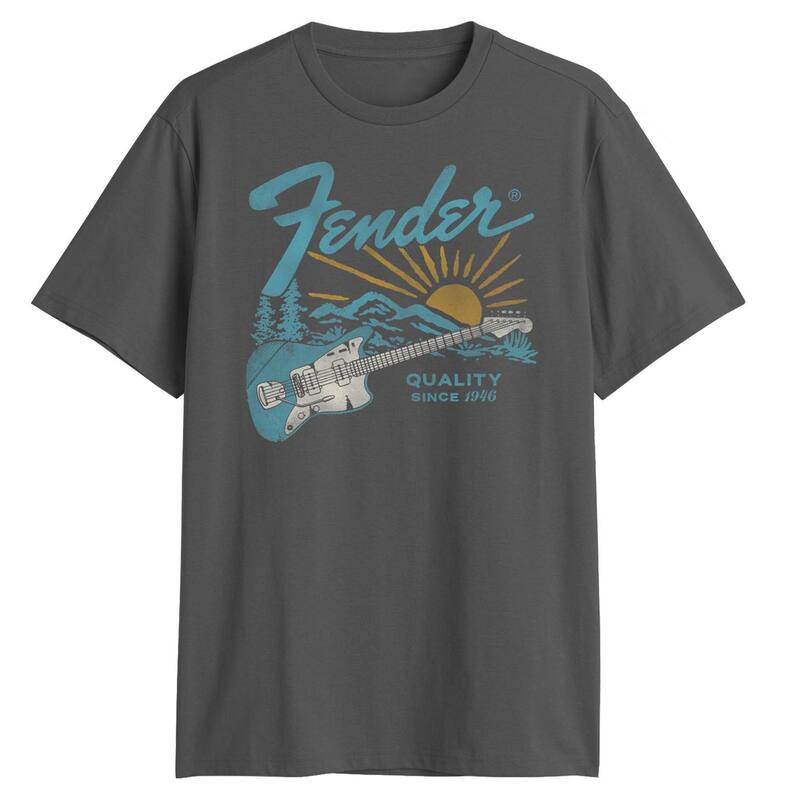 アニメキャラクター レディース トップス Tシャツ グラフィック Licensed Character Men's Fender Graphic Tee Charcoal チャコール