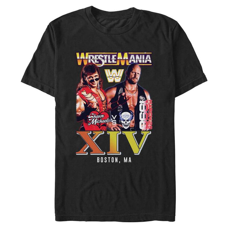 アニメキャラクター レディース トップス Tシャツ グラフィック Licensed Character Men's Wrestlemania XIV Graphic Tee Black ブラック