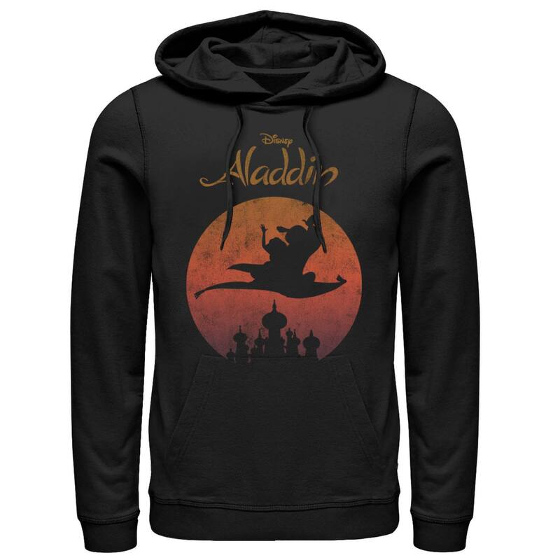 ディズニー レディース トップス Tシャツ パーカー Disney's Aladdin Men's Pullover Hoodie Black ブラック