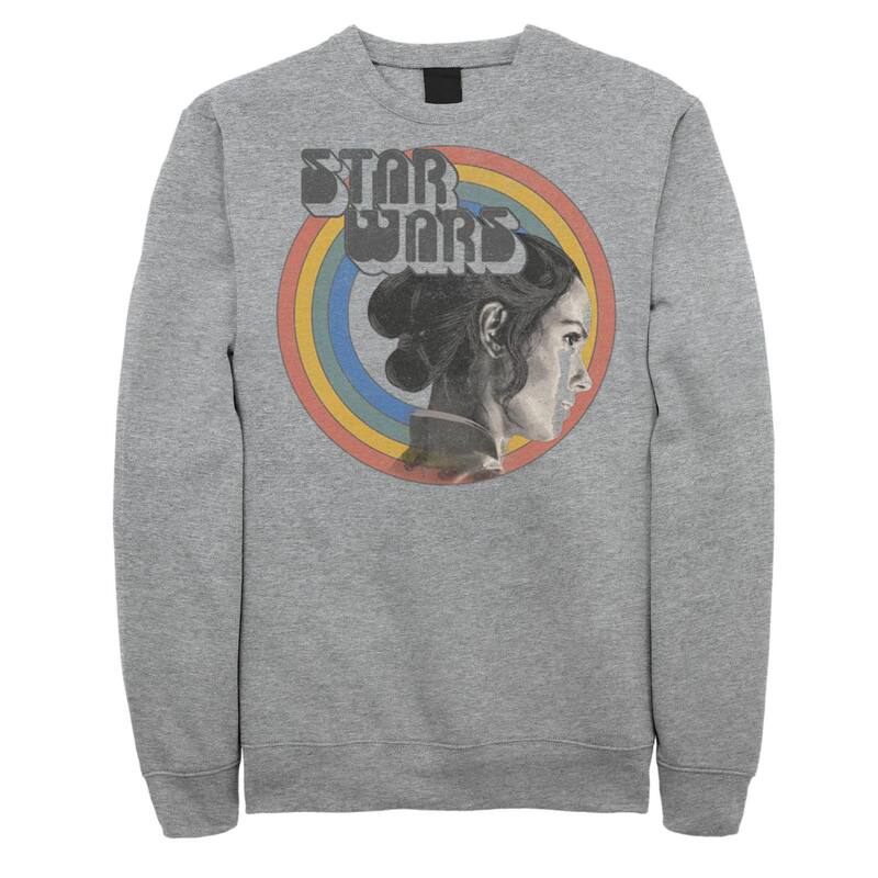 アニメ文字記号 レディース トップス プルオーバー ヴィンテージ フリース グラフィック Licensed Character Men\u0027star Wars The Rise of Skywalkerey Vintage Rainbow Fleece Graphic Top Athletic Heather ギョリュウモドキ