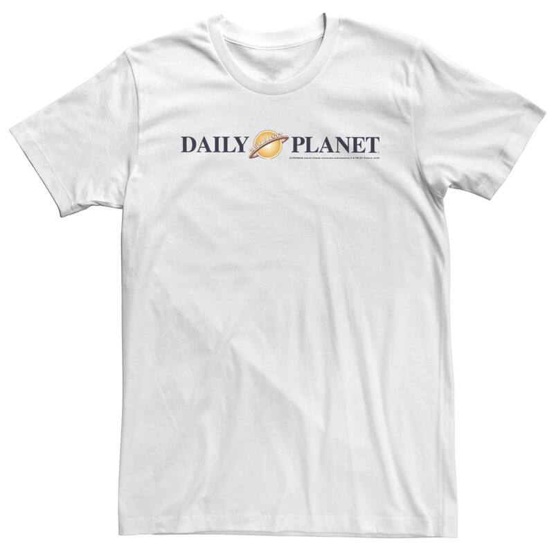 アニメキャラクター レディース トップス Tシャツ トール ロゴ Licensed Character Big & Tall DComicsuperman Daily Planetext Logo Tee White ホワイト