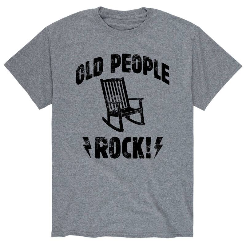 アニメキャラクター レディース トップス Tシャツ Licensed Character Men's Old People Rock Tee Gray グレー