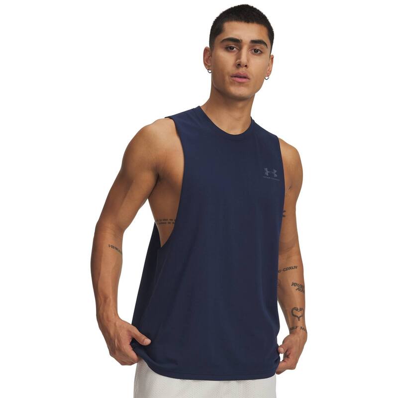 アンダーアーマー レディース トップス Tシャツ Men's Under Armour Left Chest Cut-Off Tank Top Academy