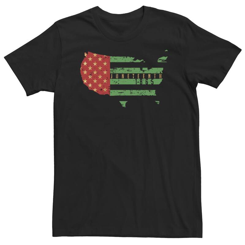 アニメキャラクター レディース トップス Tシャツ トール Licensed Character Big & Tall Fifth Sun Juneteenth 1865 USA Flag Fill Tee Black ブラック