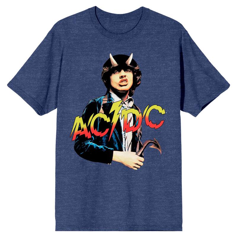 アニメキャラクター レディース トップス Tシャツ ロゴ Licensed Character Men's AC/DC Album Logo Tee Grey グレー