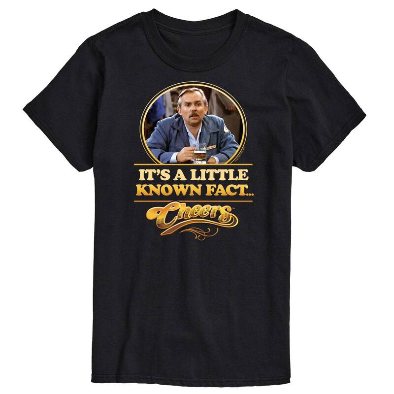 アニメキャラクター レディース トップス Tシャツ Licensed Character Men's Cheers Little Known Factee Black ブラック
