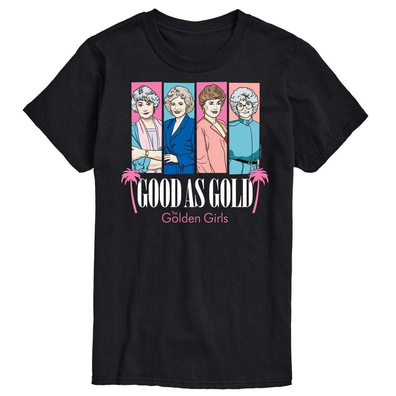 アニメキャラクター レディース トップス Tシャツ Licensed Character Men's Golden Girls Good As Gold Tee Black ブラック