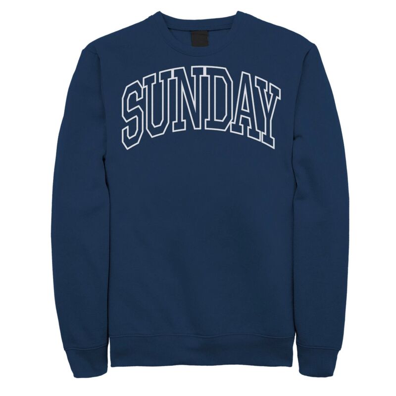アニメキャラクター レディース トップス Tシャツ スウェット Licensed Character Men'sunday Big Collegiatext Sweatshirt Navy ネイビー