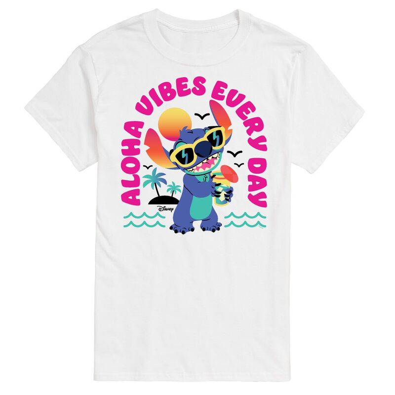 ディズニー レディース トップス Tシャツ トール グラフィック Disney's Lilo & Stitch Big & Tall Aloha Vibes Every Day Graphic Tee White ホワイト