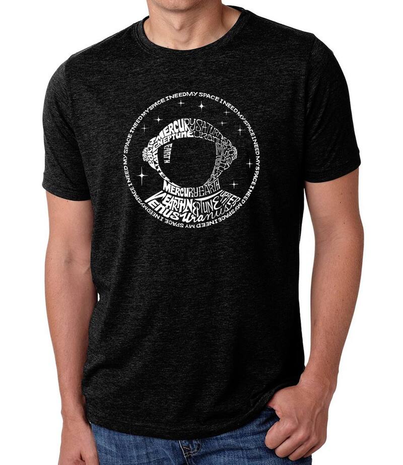 エルエーポップアート レディース トップス Tシャツ LA Pop Art I Need My Space Astronaut - Men's Premium Blend Word Art-Shirt Black ブラック｜ReVida 店