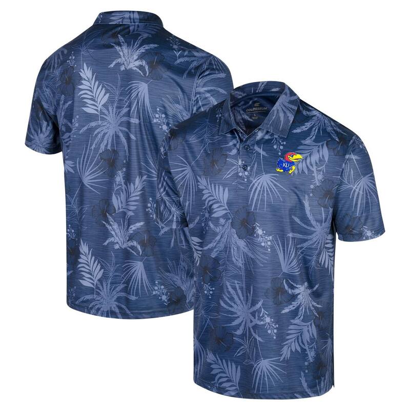 コロシアム レディース トップス Tシャツ ポロシャツ トール Men's Colosseum Royal Kansas Jayhawks Big & Tall Palms Polo Kns Blue ブルー