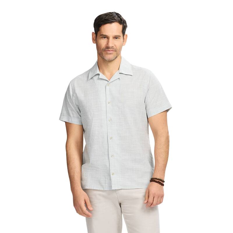 アイゾッド レディース トップス Tシャツ Men's IZOD Saltwater Duneshort Sleeve Button Front Woven Shirt Dark Forest フォレスト